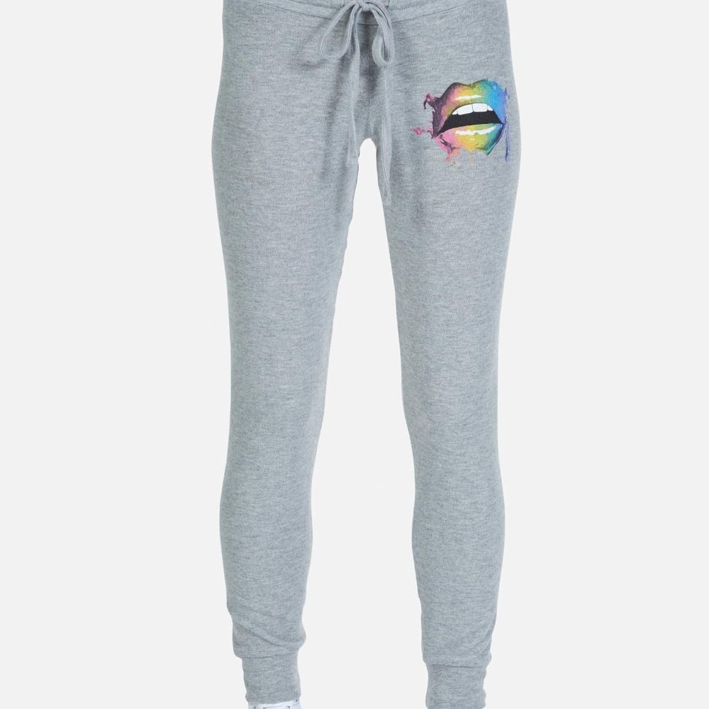 Rainbow Smudge Lip Sweat Pant